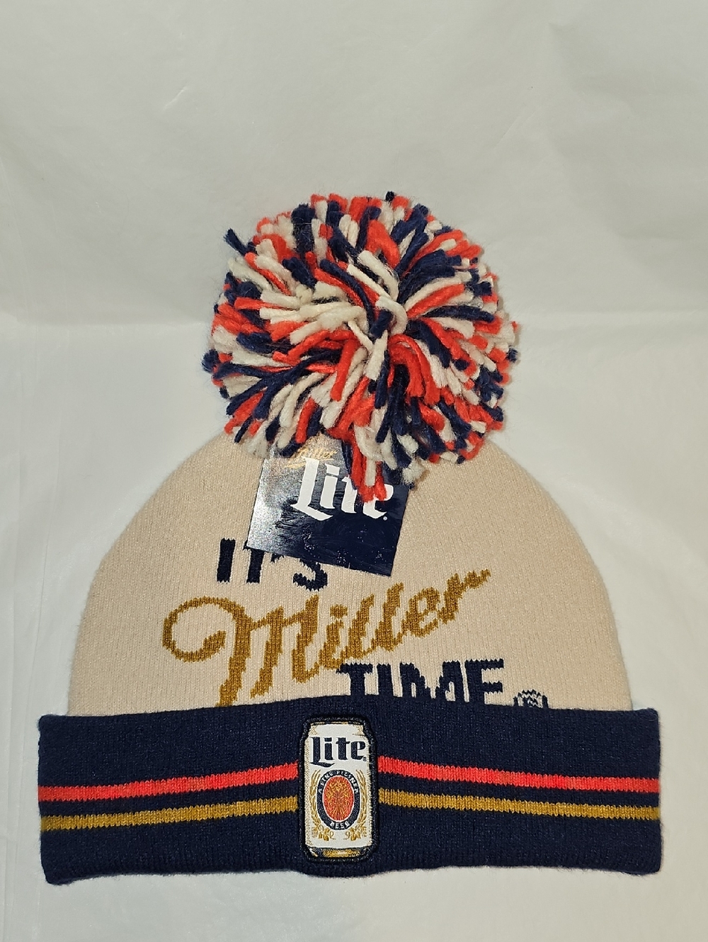 It's Miller Time Miller Lite Women’s Winter Beanie with Pom, One Size New - Picture 13 of 13